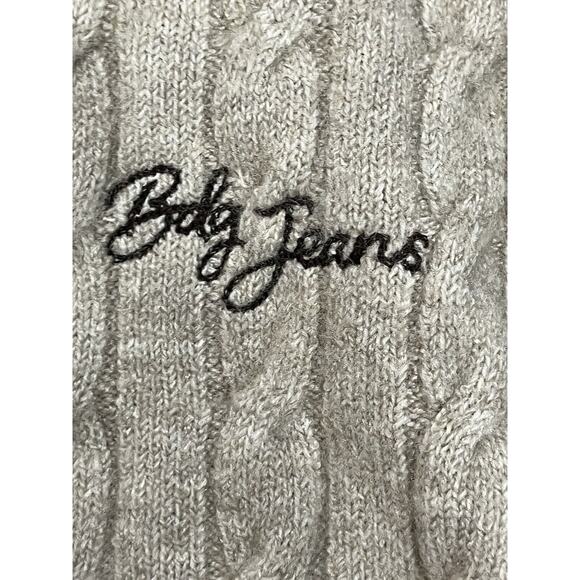 BDG Urban Outfitters Sand Cable Knit Long Sleeve Crop Baggy Sweater Sz XS New - Picture 8 of 14